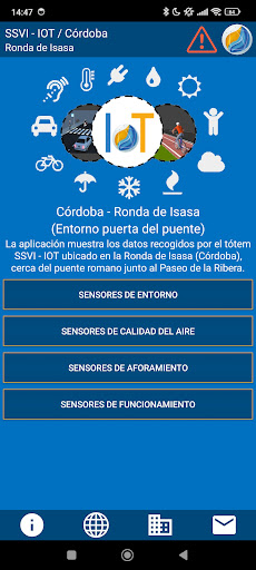 Android application SSVI-IOT / Córdoba screenshort
