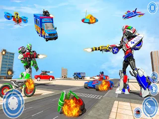 Police Fire Truck: Robot Games - Screenshot 2