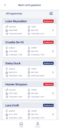 Labor Froreich Befund App Screen 3