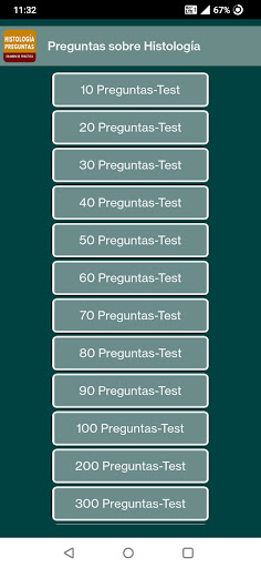 Android application Preguntas sobre Histología screenshort