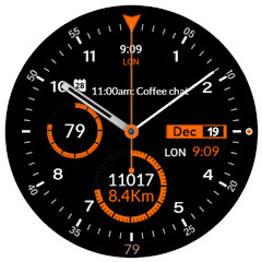 CC Black Analog Watch Face