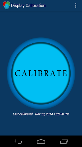 Android application Display Calibration screenshort