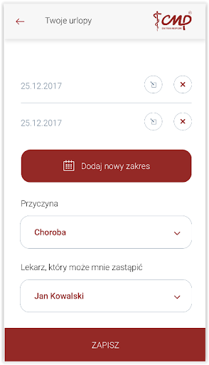 Portal Lekarza CMP Screen 2