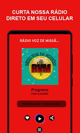 Android application RÁDIO VOZ DE MISSÕES screenshort