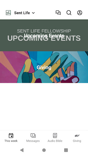 Android application Sent Life Fellowship screenshort