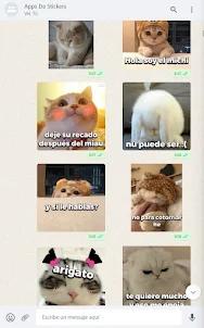 Stickers de Gatos con Frases