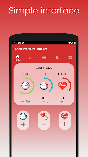 Blood Pressure Tracker BP Record screenshot for Android