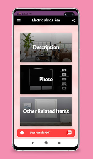 Android application electric blinds ikea guide screenshort