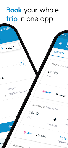 Online Transport: Book Flights Screen 2