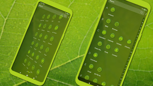 Green Leaf Drop Theme Screen 2