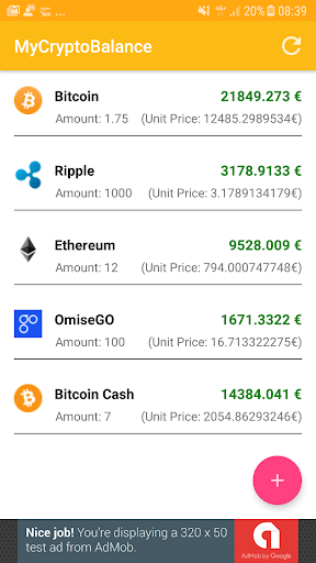 MyCryptoBalance - Crypto Marke Screenshot 1 - AppWisp.com