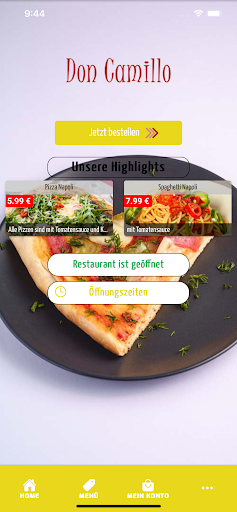 Android application Pizzeria Don Camillo screenshort