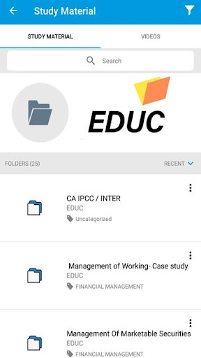 Android application EDUC screenshort