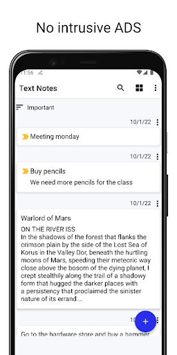 Text Notes Screen 3