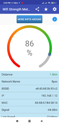 Android application Ultimate WiFi Strength Meter screenshort