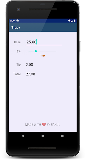 Tippy - Simple Tip Calculator Screen 2