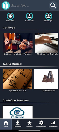 Android application Escola de Música Virtual screenshort
