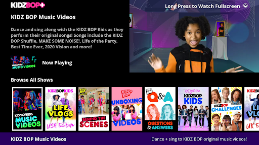 KIDZ BOP+ for Android TV Screen 2