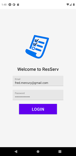 Android application ResServ for ON-Toronto screenshort