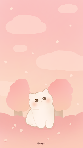 Android application 카카오톡 테마 - 봄봄봄 고양이 screenshort