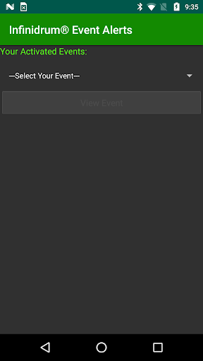 INFINIDRUM® Event Alerts Screen 3