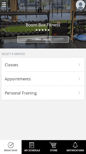 Android application Boom Box Fitness screenshort