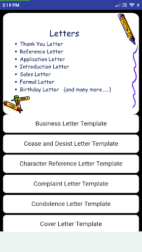 Easy Letter Writing Screen 2