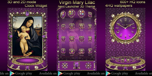 Virgin Mary Lilac Go Keyboard
