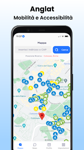 Android application ANGLAT Mobilità Accessibilità screenshort