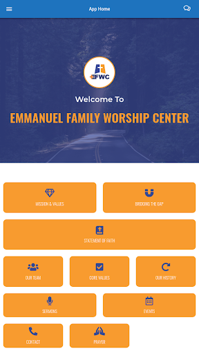 Android application Emmanuel Family Worship Center screenshort