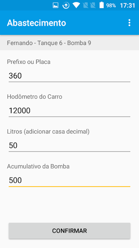 Busdata Abastecimento Screen 2