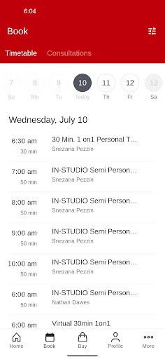 Sentience Personal Training Screen 2