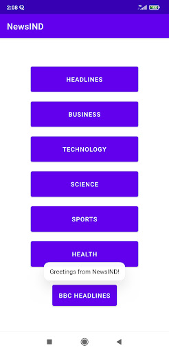 Android application NewsIND screenshort