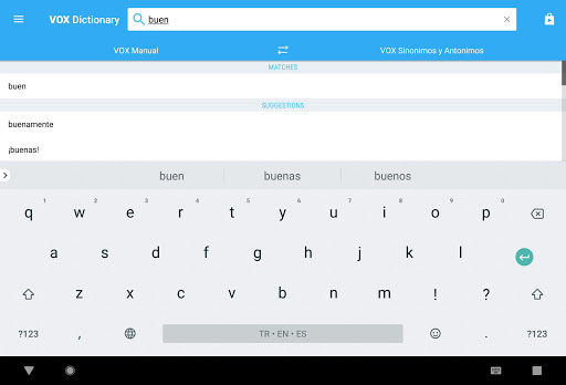 Screenshot of Compact Spanish Dictionary