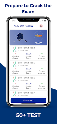 Screenshot of Alaska DMV Permit Practice