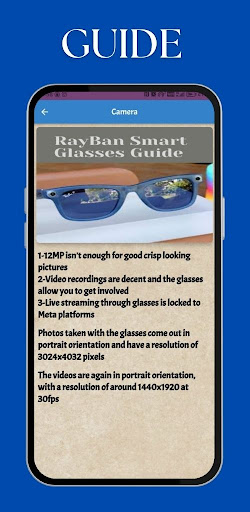 Android application Ray Ban Smart Glasses Guide screenshort