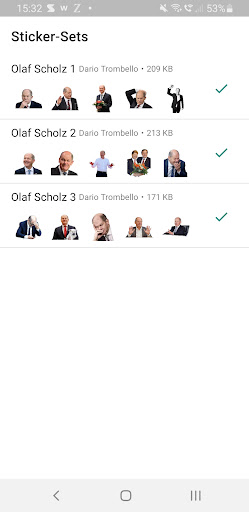Android application Scholz Sticker für WhatsApp screenshort