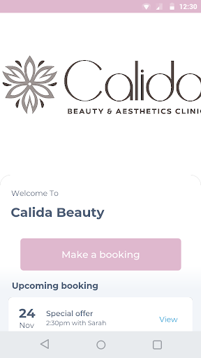 Android application Calida Beauty screenshort