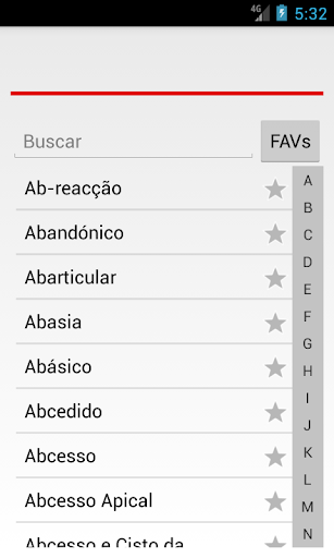 Android application Glossário Enfermagem screenshort