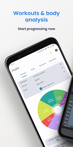 Android application ProFit - Workout Log & Tracker screenshort
