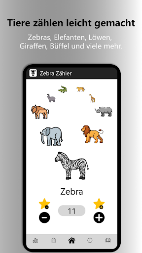 Android application Zebra Zähler: Afrika Abenteuer screenshort