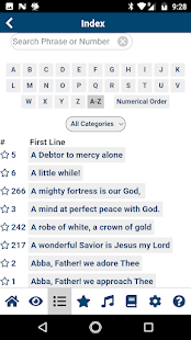 Favorite Hymns / Hymnals Screenshot