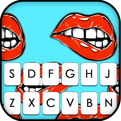 Lips Graffiti Keyboard Theme logo