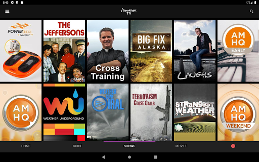 Screenshot of Sparklight TV