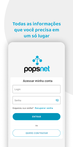Android application Popsnet screenshort