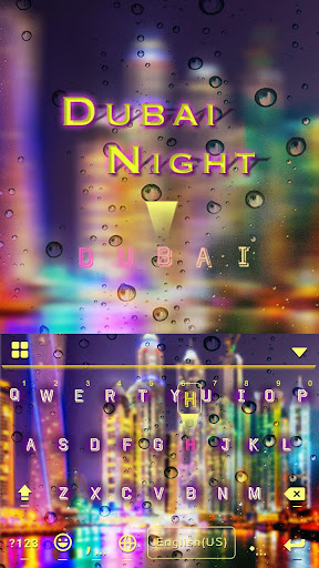 Android application Dubai Night Keyboard Theme screenshort