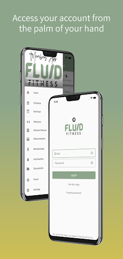 Android application Fluid Fitness screenshort
