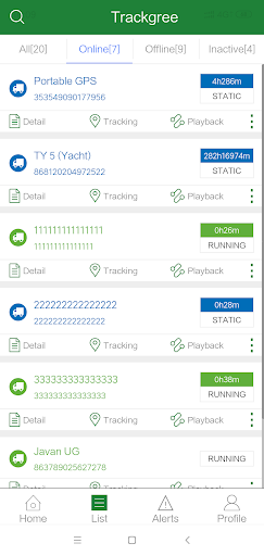 Android application INTRACKER screenshort