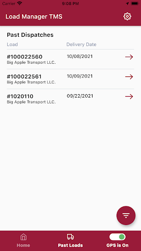 Load Manager TMS Screen 3