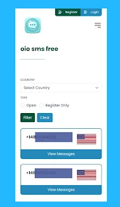 oio sms / second phone number